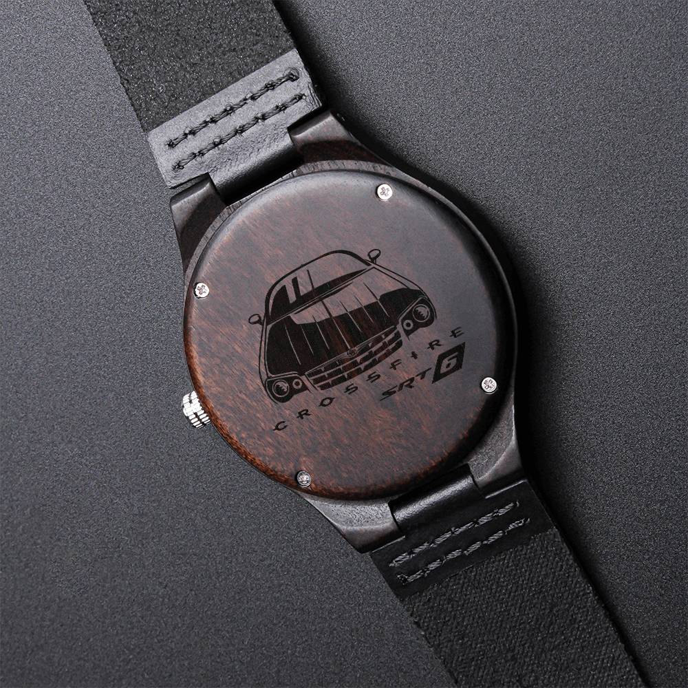 Chrysler Crossfire Roadster Srt6 Car Lover Sandalwood Wood Engraved Watch For The Crossfire Lover Engraved Wooden Watch