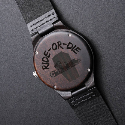 Wooden Watch - Ride Safe Daddy Engraved Watch Drive Safe Engraved Watch Men Unique Men's Watches Husband Gift Watch M Engraved Wooden Watch