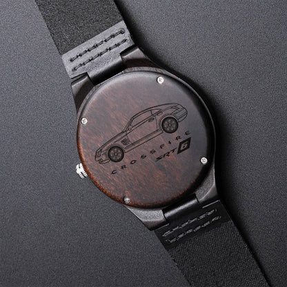 Chrysler Crossfire Srt6 Sandalwood Wood Gift Watch For The Crossfire Lover Engraved Wooden Watch