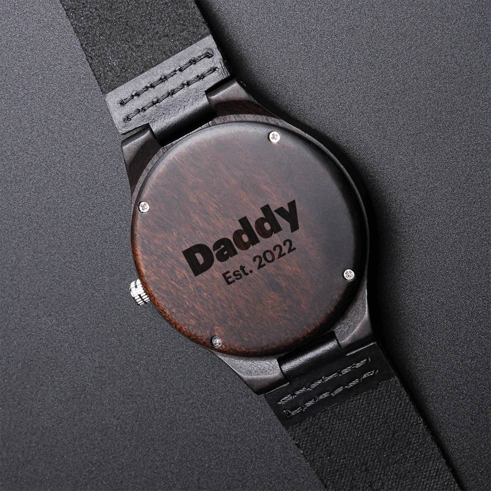 For Dad – New Dad Est 2022 Dad Gift Gift For Father Personalized Watch Dads Gifts Birthday Gift Engraved Wooden Watch