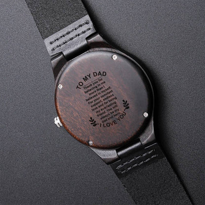 You Will Always Be My Dad And Hero Gift For Dad From Son Engraved Wooden Watch