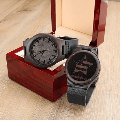 Unique Gifts For Veterans Dad From Son Engraved Wooden Watch