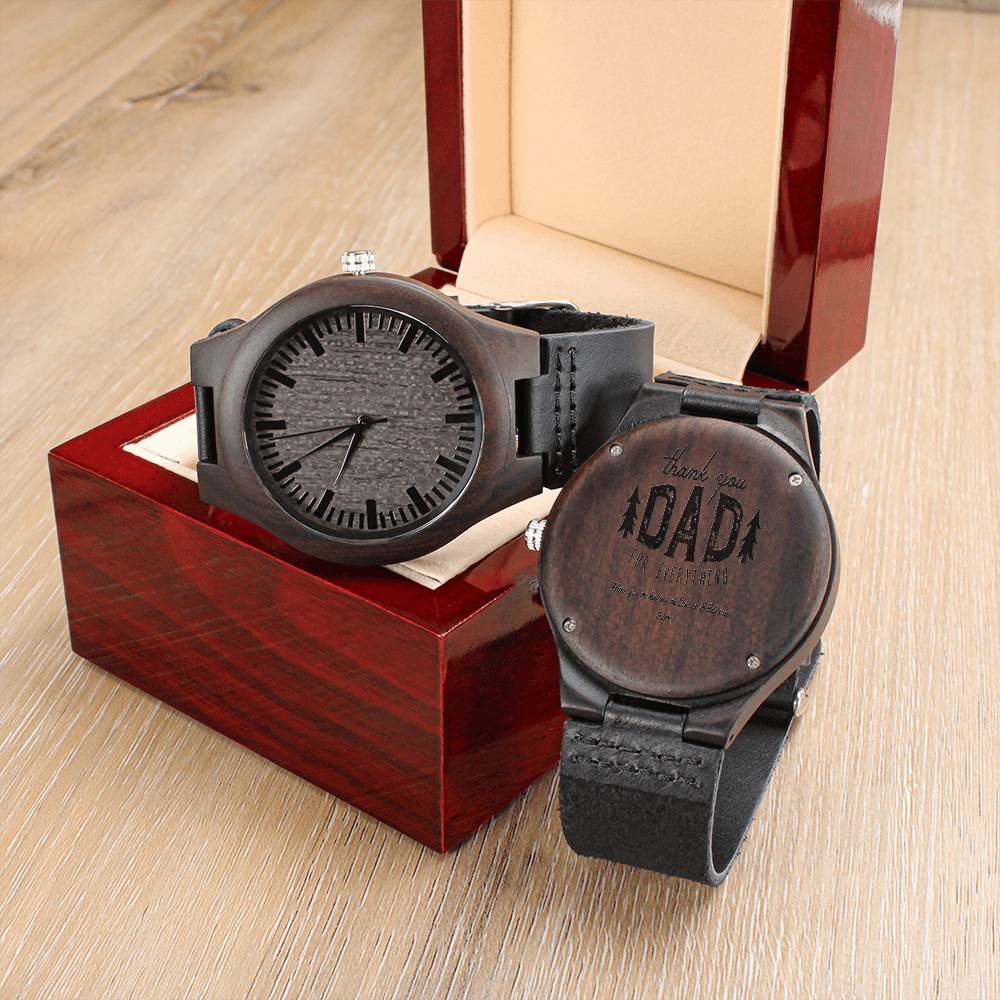 Dad Gift For Father Men's Wood Watch Engraved Watch - Dad Gift For Father Men's Watch Engraved Watch For Daddy From Da Engraved Wooden Watch