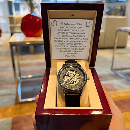 Bonus Dad Gift, Father's Day Gift For Bonus Dad, Stepdad Gift,Birthday Gift For Bonus Dad, To My Bonus Dad, Thank You Gift - Openwork Watches