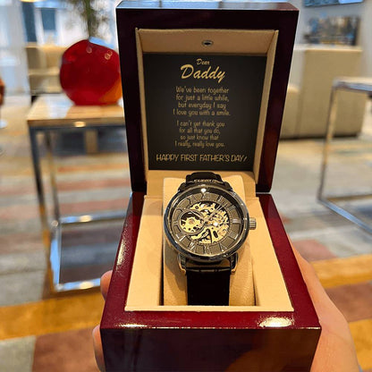 First Father's Day Gift For Daddy New Dad Openwork Watch Dad To Be Gift From Wife