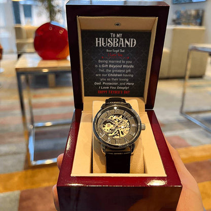 Father Day Gift From Wife, Openwork Watches, Dad Gifts From Wife