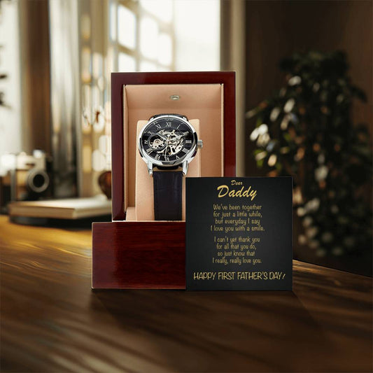 First Father's Day Gift For Daddy New Dad Openwork Watch Dad To Be Gift From Wife