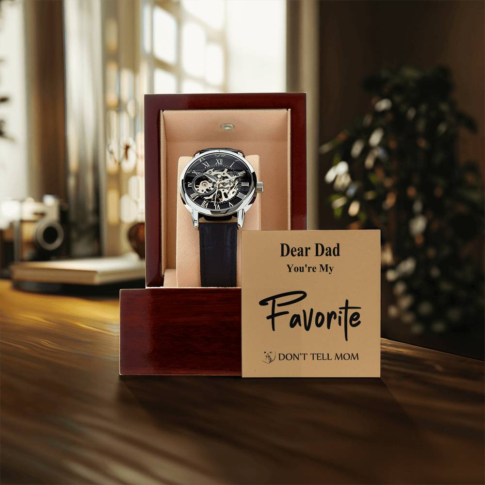 Dad Special Gift From Daughter Or Son Watch For Dad Father's Day Gift Gift From Daughter Gift From Son Gift For Dad Openwork Watch