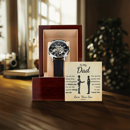 Gift For Dad Openwork Watch