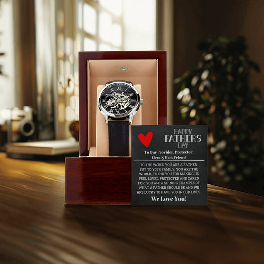 Father's Day Gift For Dad To Our Dad Gift For Dad From Daughter Or Son Openwork Watch