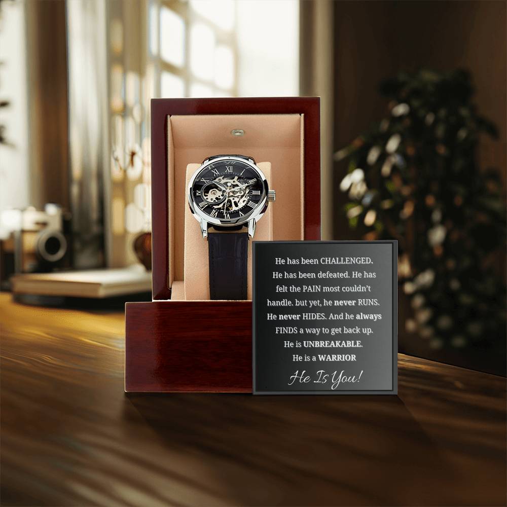 Breathe Anxiety Relief Gift, Sending Hugs And Appreciation Openwork Watches For Him