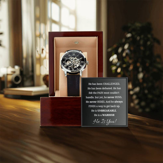 Breathe Anxiety Relief Gift, Sending Hugs And Appreciation Openwork Watches For Him