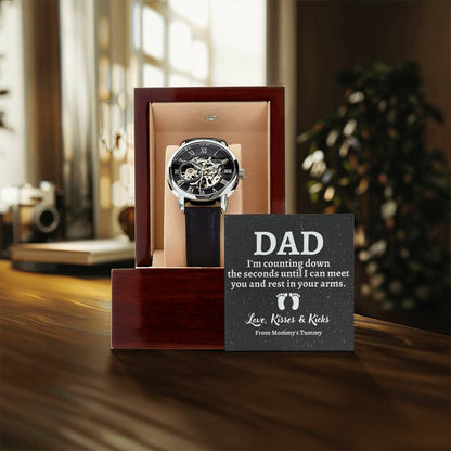 First Time Dad Gift New Dad Gift Father's Day Gift From Baby Bump Openwork Watch Gift Daddy To Be Fathers Day Gift Soon To Be Daddy 1