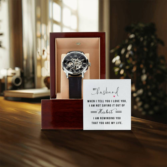 Anniversary Gift For Husband Birthday Gift For Husband From Wife Sentimental Gift For Husband Husband Gift From Wife Openwork Watch