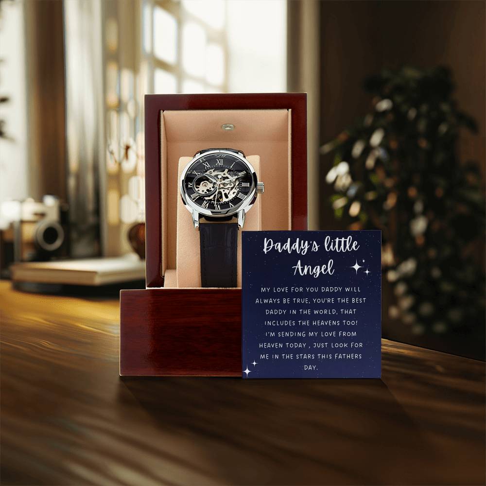 Fathers Day Miscarriage Gift Daddy Of An Angel - Stillborn Gift Daddy From Baby In Heaven - Openwork Watches