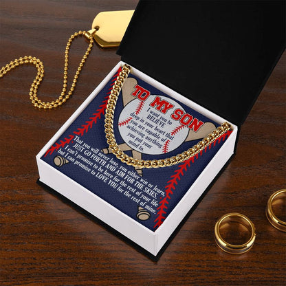 A Gift For Son Link Chain Necklace - Aim For The Skies Cuban Link Chain