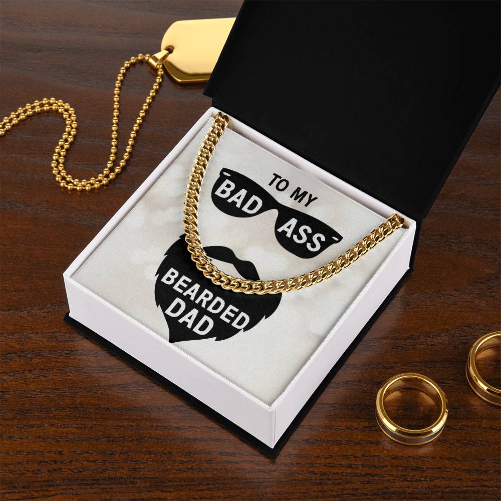 Bad Ass Dad  Cuban Link Chain Necklace