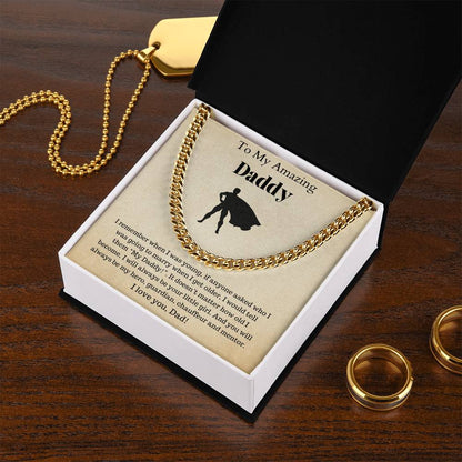 Fathers Day Gift Dad Gift Gifts For Dad Father'S Day Gift For Dad Birthday Gift For Dad I Love You Dad Cuban Link Chain