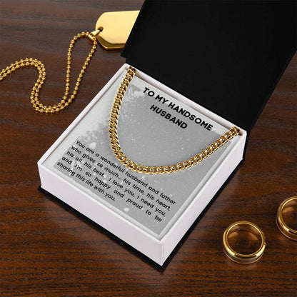 For The Best Husband Cuban Link Chain