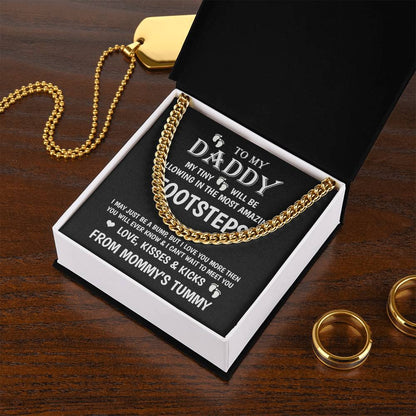 Cuban Link Chain-Daddy To Be Gift From Bump Dad To Be Birthday Gift New Dad Gift From Baby New Dad Gift From Wife Expe