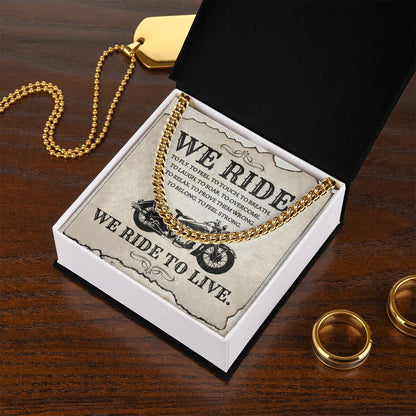 Cuban Chain Link Necklace For Men Biker Gifts Motorcycle Rider Gift Necklace Motorcycle Club Reunion Gifts Cuban Link Chain
