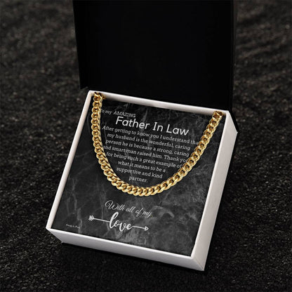 Father In Law Gift From Daughter In Law Father's Day Gift Birthday Gift For Father In Law Link Chain For Husband's Dad Cuban Link Chain