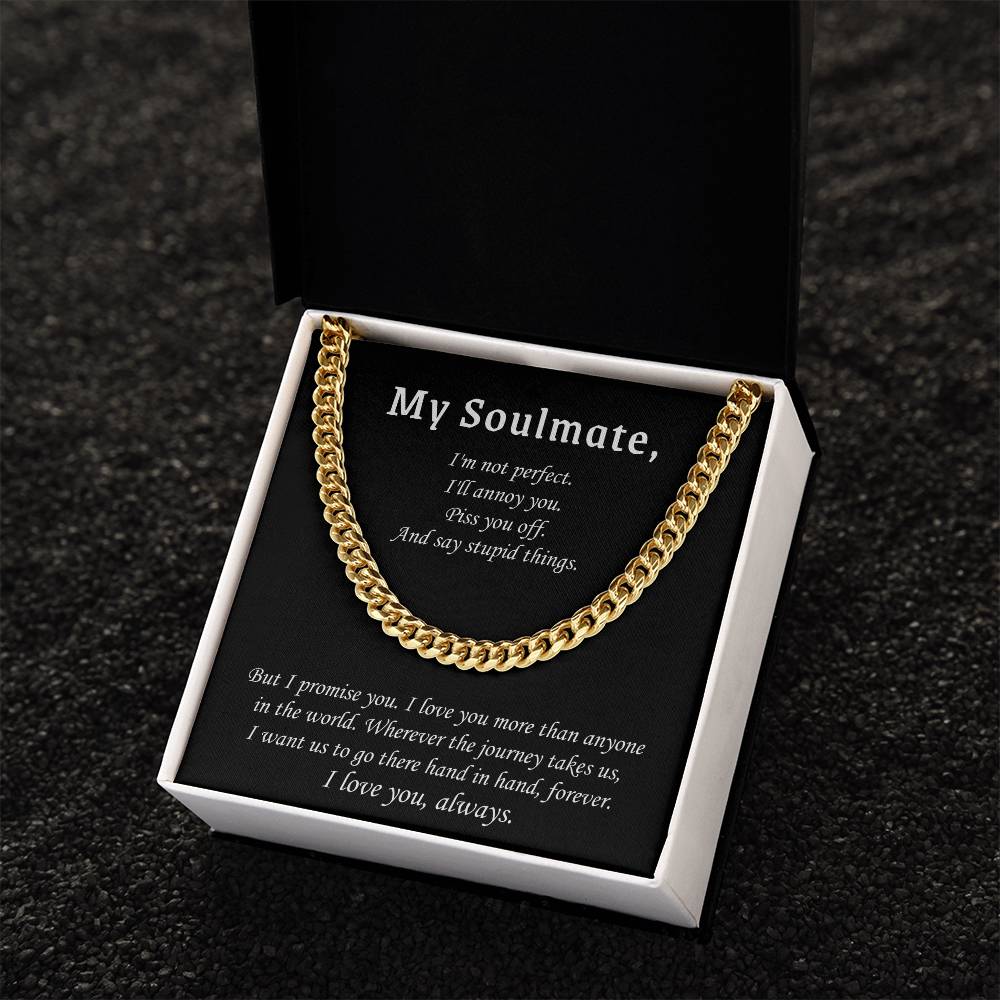 Cuban Link Chain Necklace For Him - I Love You More Than Anyone In The World