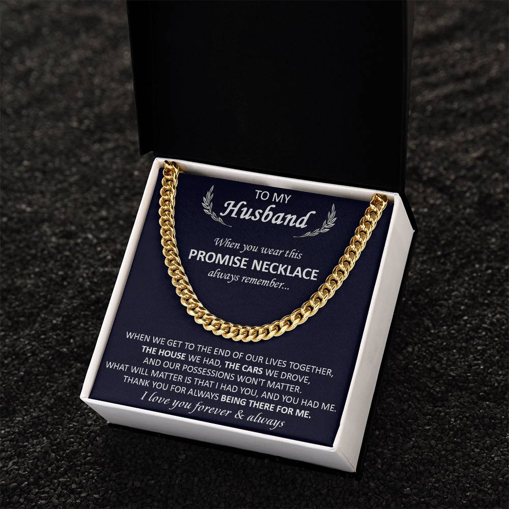 Gift For Husband - Be There - Cuban Cuban Link Chain