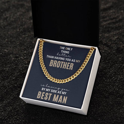 Best Man Gift Wedding Gift For Brother Brother Best Man Gift Best Man Gifts Ideas For Brother Groomsman Wedding Gift F Cuban Link Chain