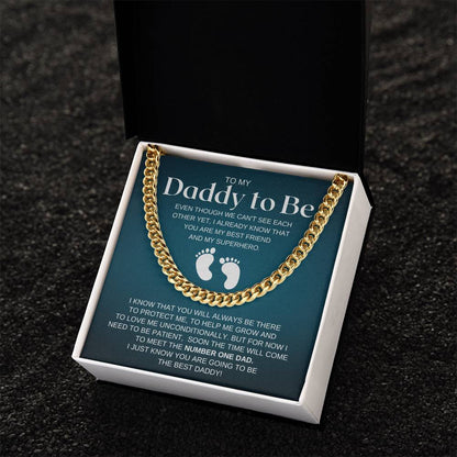 Daddy To Be Cuban Chain Necklace Daddy Necklace Fathers Day Gift Dad To Be Birthday Cuban Link Chain