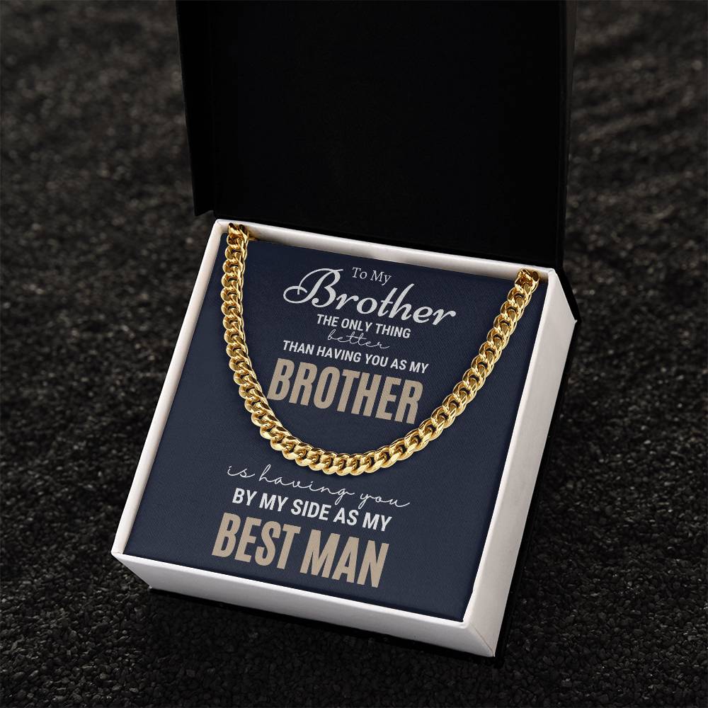 Best Man Gift Wedding Gift For Brother Brother Best Man Gift Best Man Gifts Ideas For Brother Groomsman Wedding Gift F Cuban Link Chain
