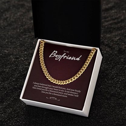 Beautiful Necklace For Boyfriend Cuban Link Chain