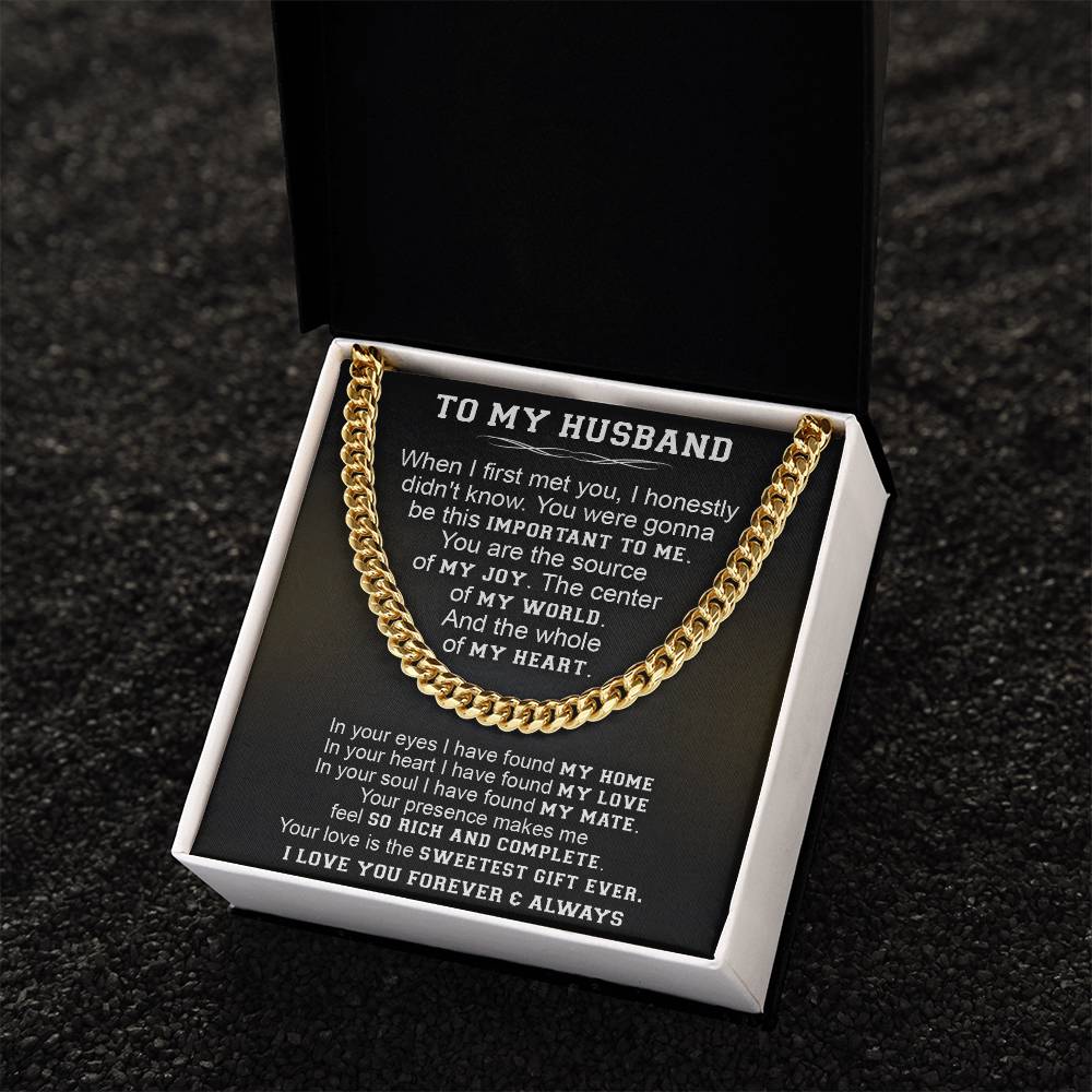 Gift For Husband - My World - Cuban Link Cuban Link Chain
