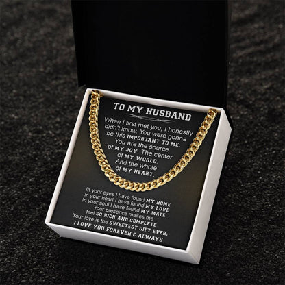 Gift For Husband - My World - Cuban Link Cuban Link Chain