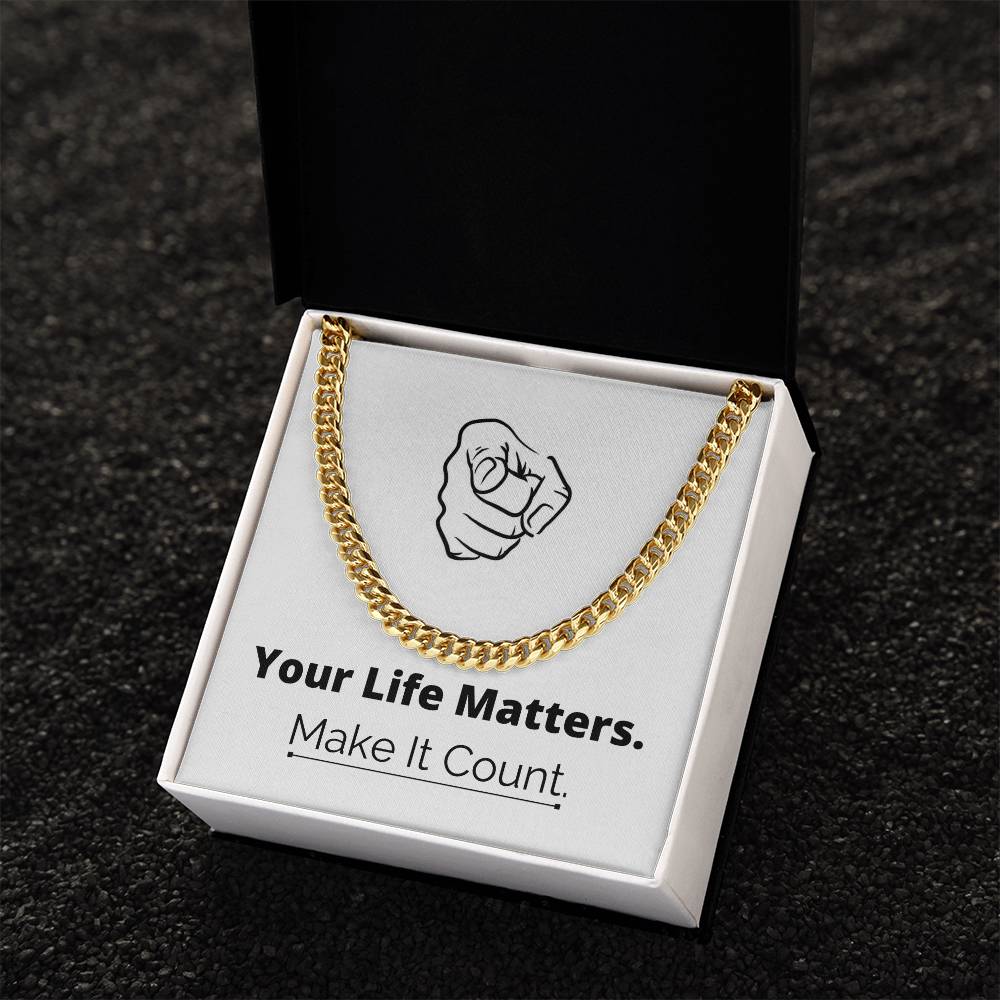 You Matter All Lives Matter Police Lives Matter Motivational Quotes Christian Gifts Sentimental Gift Christmas Gift Bl Cuban Link Chain