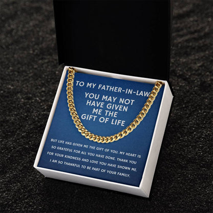 Father In Law Gift From Daughter In Law Fathers Day Gift For Father In Law Christmas Gift For Boyfriend Dad Cuban Link Chain