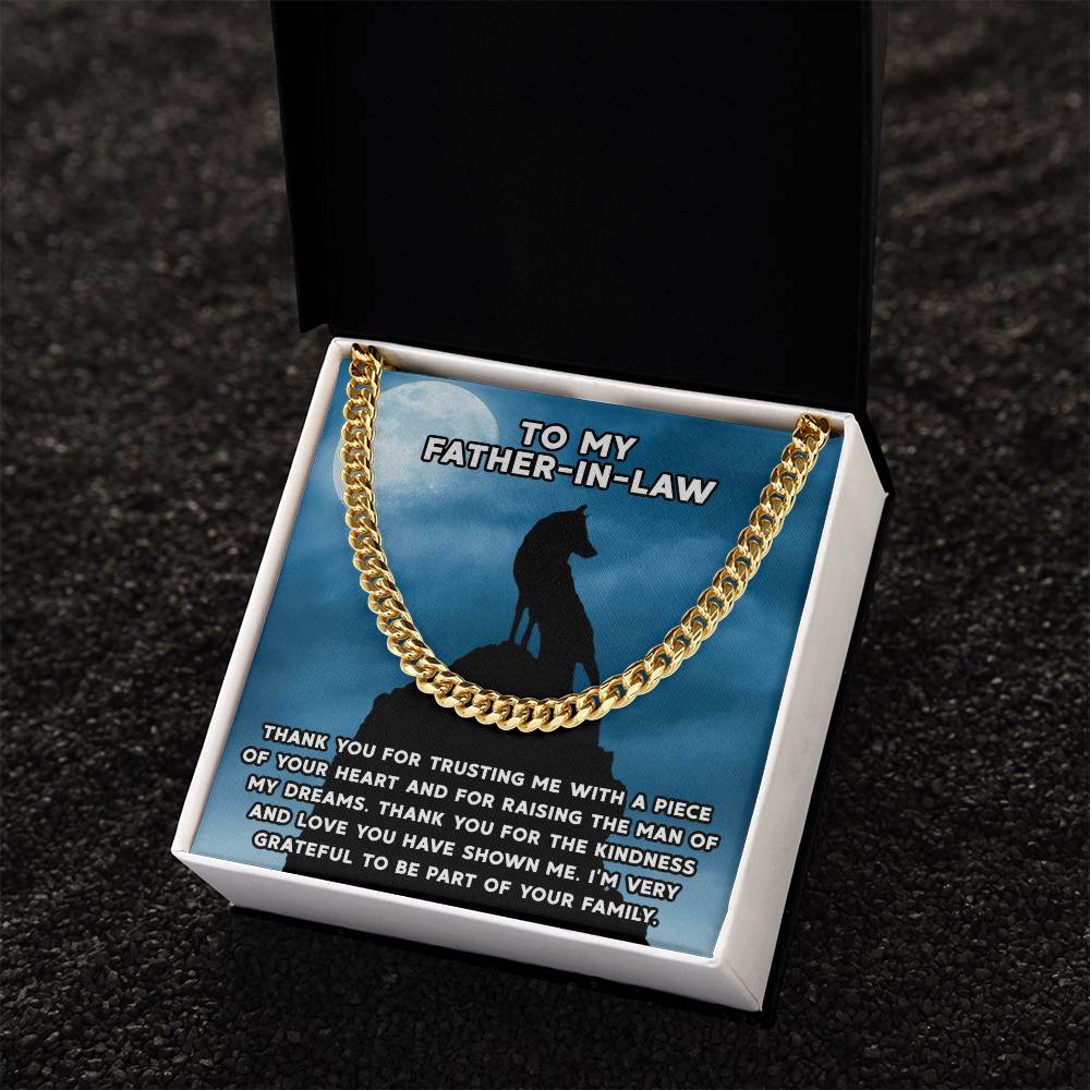 Father In Law Gift From Daughter In Law Fathers Day Gift For Father In Law Christmas Gift For Boyfriend Dad Cuban Link Chain