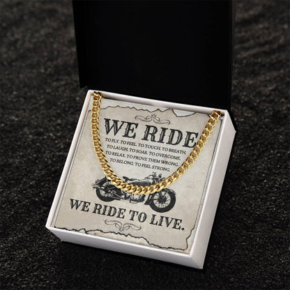 Cuban Chain Link Necklace For Men Biker Gifts Motorcycle Rider Gift Necklace Motorcycle Club Reunion Gifts Cuban Link Chain