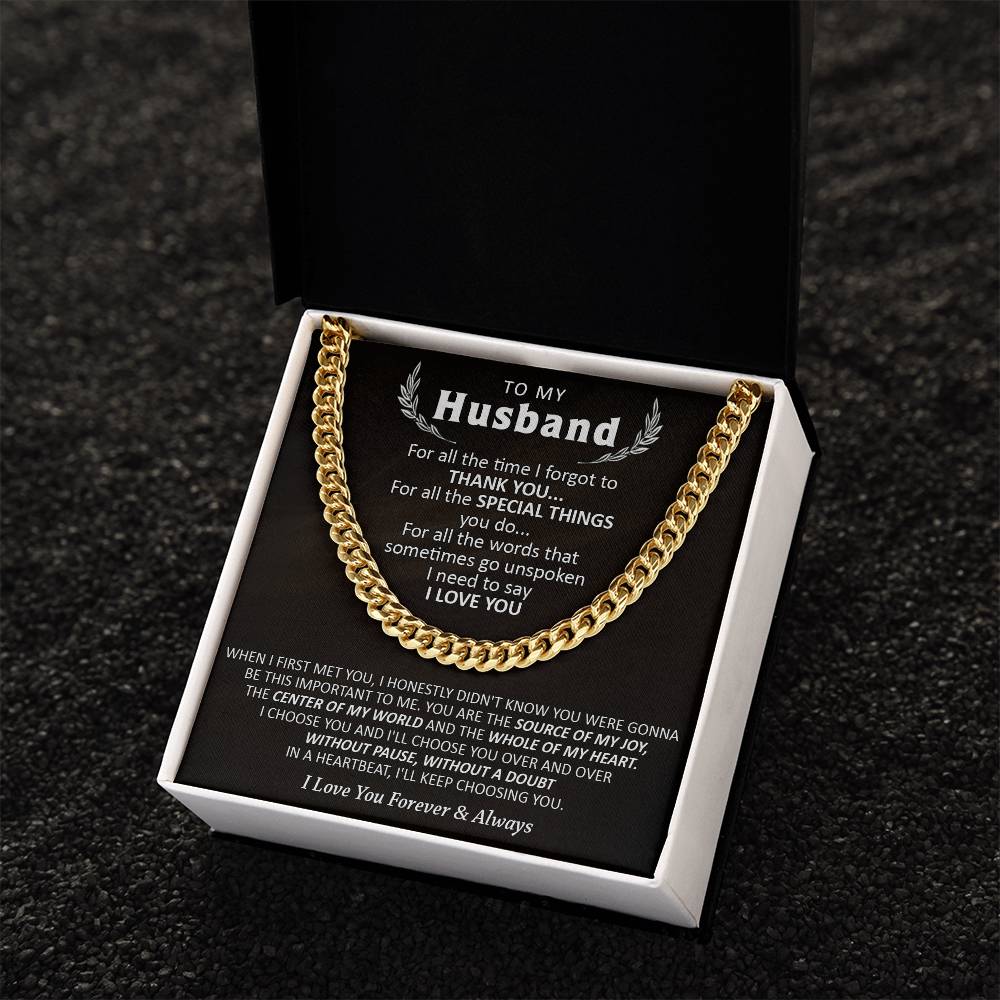 Gift For Husband - Special Things - Cuban Cuban Link Chain