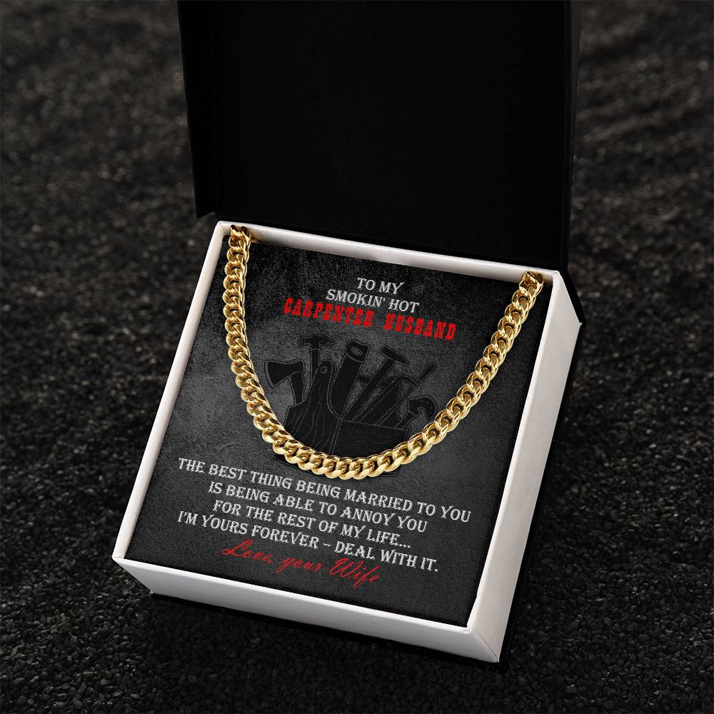 Carpenter Heavy Durable Cuban Chain Mens Necklace Cuban Link Chain