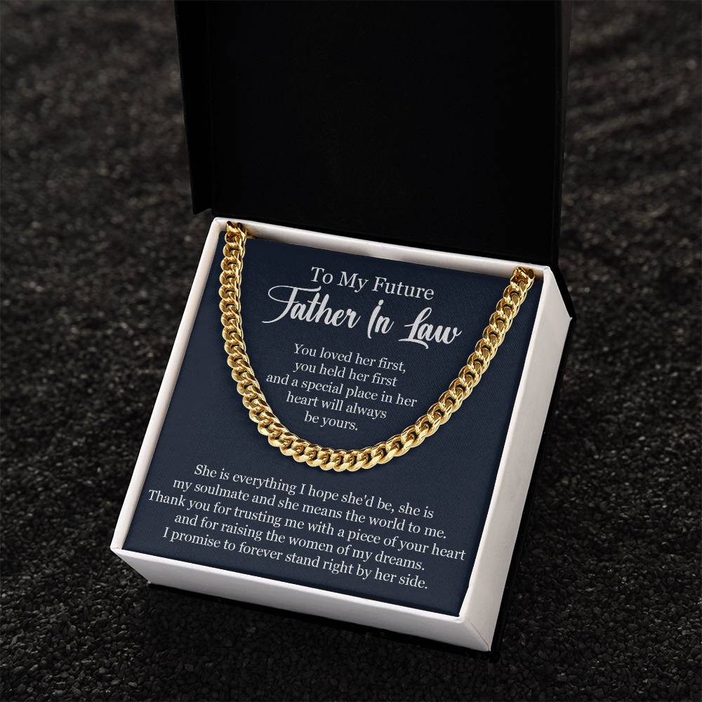 Future Father In Law Necklace Future Father In Law Gift Father Of The Bride Gift Father In Law Gift Groom Cuban Link Chain