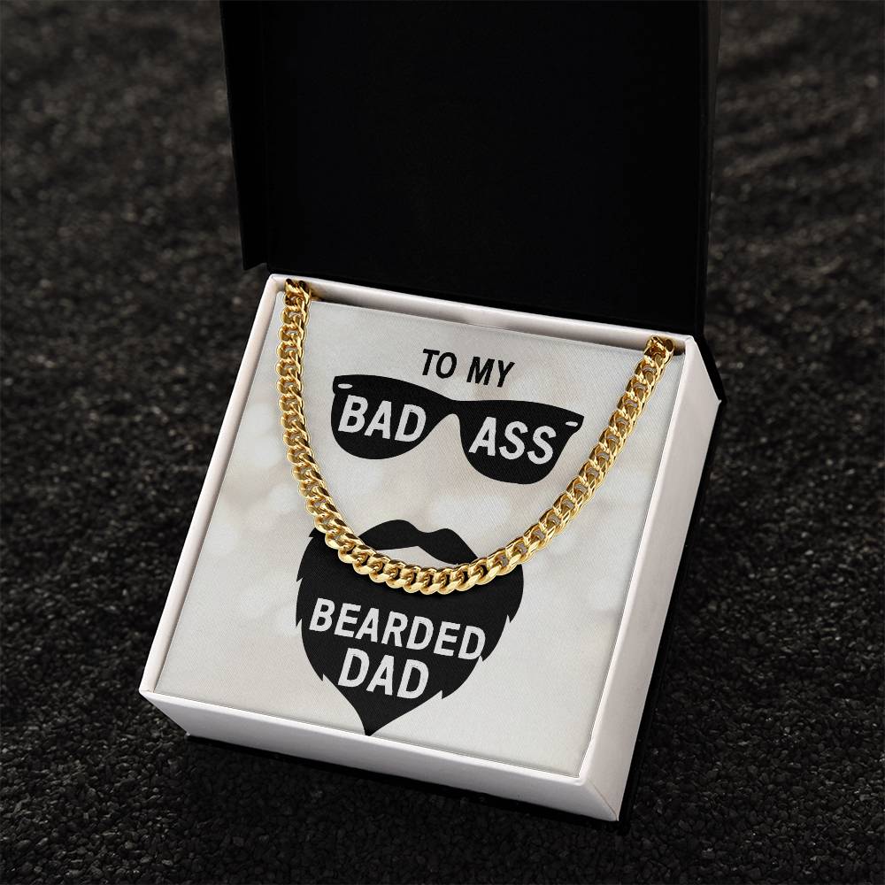 Bad Ass Dad  Cuban Link Chain Necklace