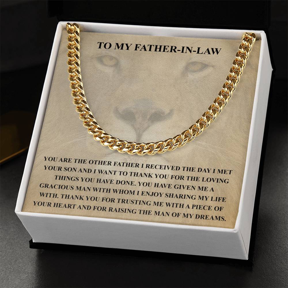 Father In Law Gift From Daughter In Law Fathers Day Gift For Father In Law Christmas Gift For Father In Law Cuban Link Chain