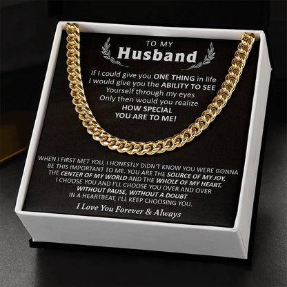 Gift For Husband - Love You Forever - Cuban Cuban Link Chain