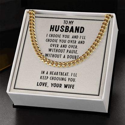 Cuban Link Chain For Husband. Chain Necklace Anniversary Gift For Husband Birthday Gift For Man Gift For Men Chain For