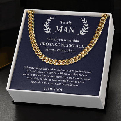 Valentine's Gift For Him Soulmate -  This Is The Love I Want To Last Forever Cuban Link Chain