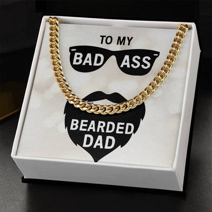 Bad Ass Dad  Cuban Link Chain Necklace
