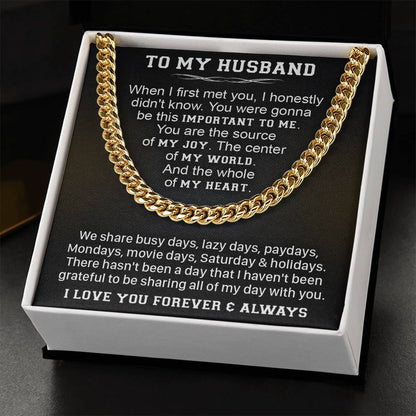 Gift For Husband - Lazy Days - Cuban Link Cuban Link Chain