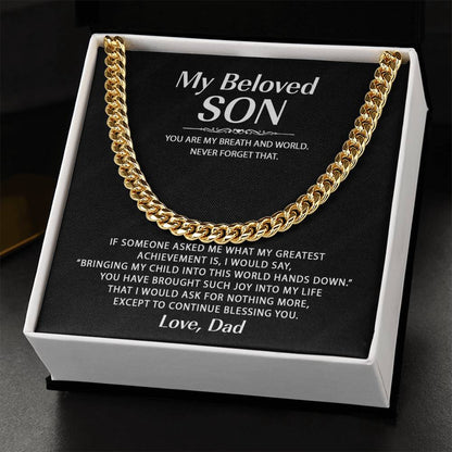 Chain Necklaces For Son From Dad Cuban Link Chain