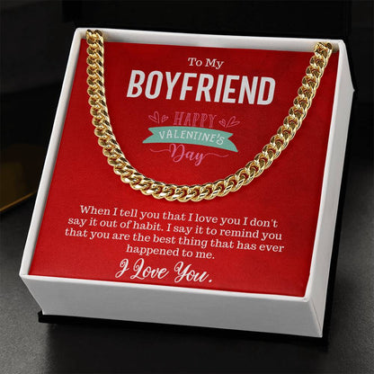 Valentine's Day Gift For Your Boyfriend. Cuban Link Chain